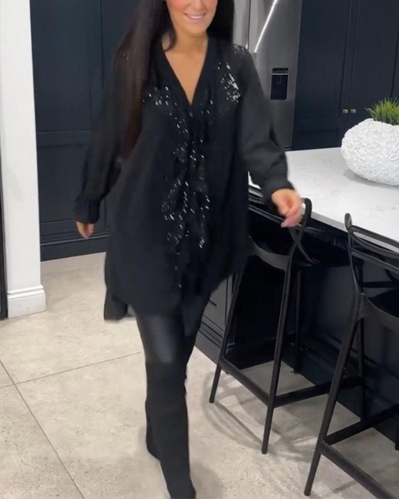 Lisa | Stilfuld bluse med flæser