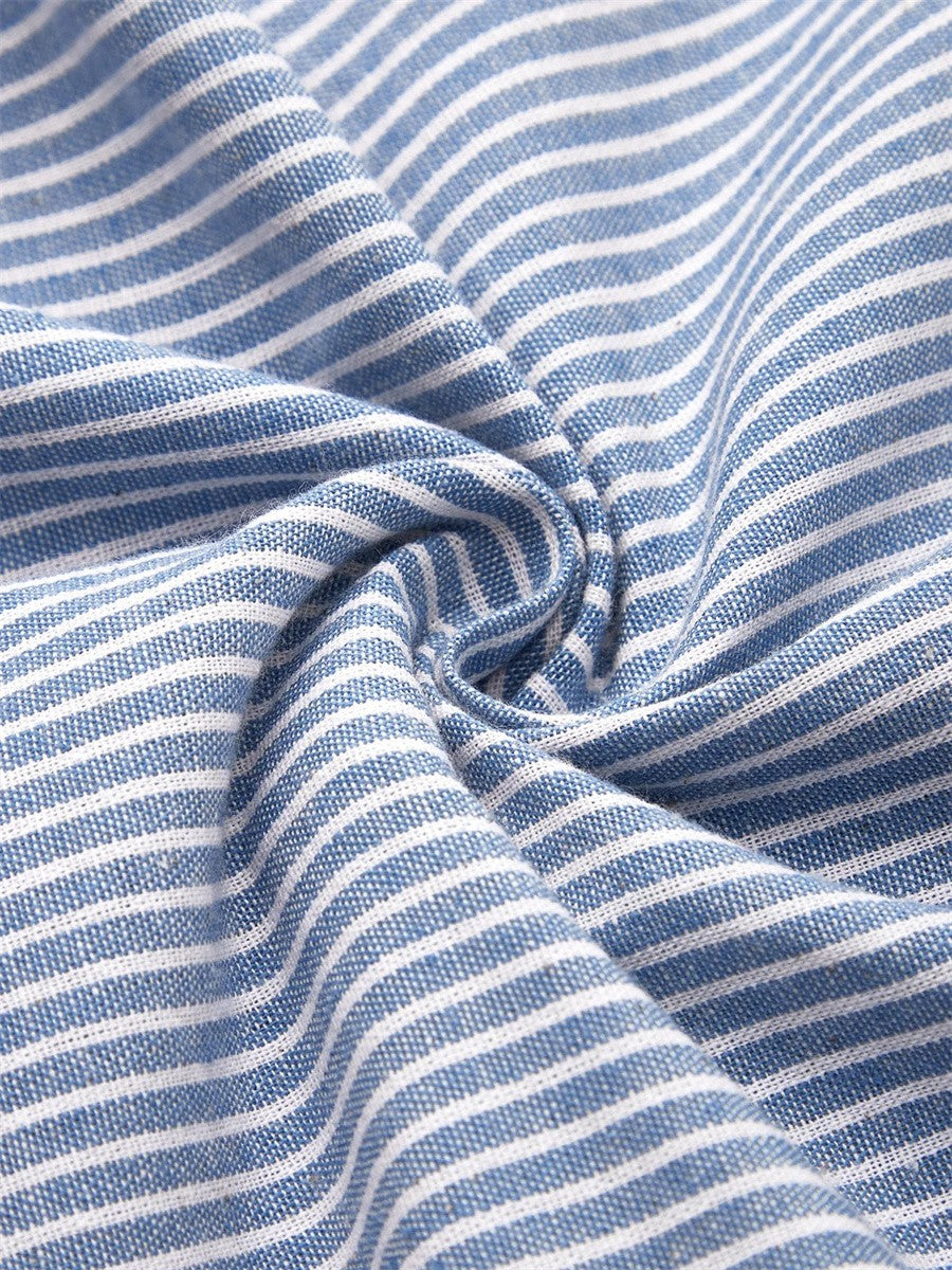 Julia | Stribet Midi Kjole