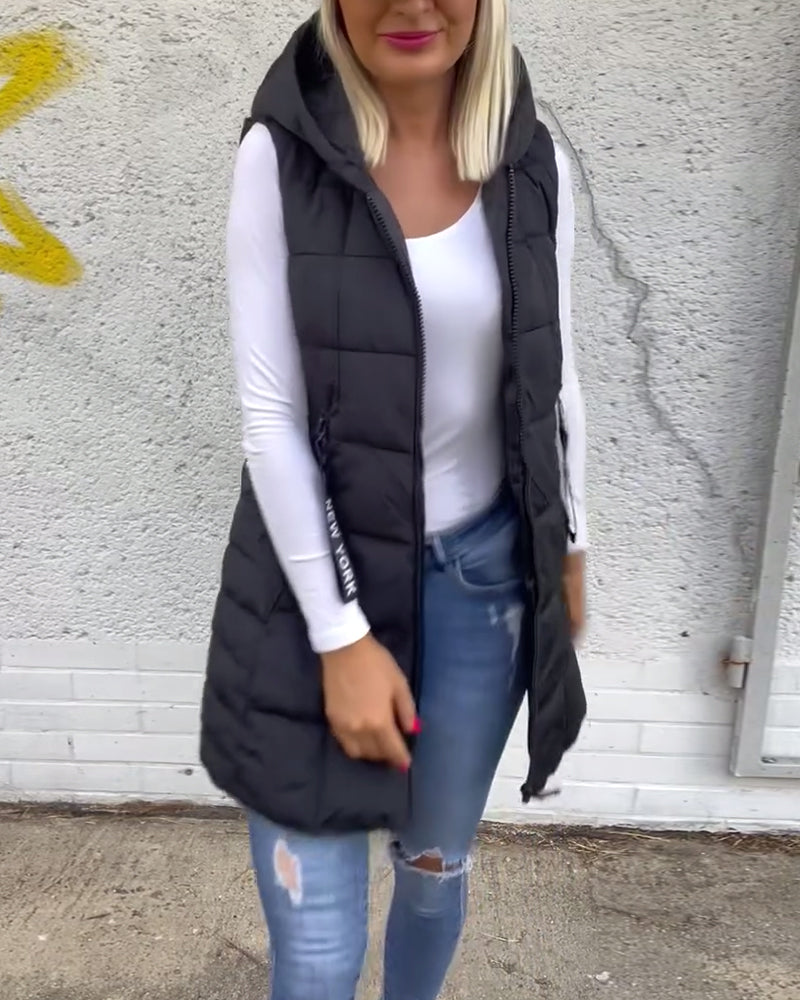 Julia | Ærmeløs vatteret jakke