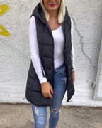 Julia | Ærmeløs vatteret jakke