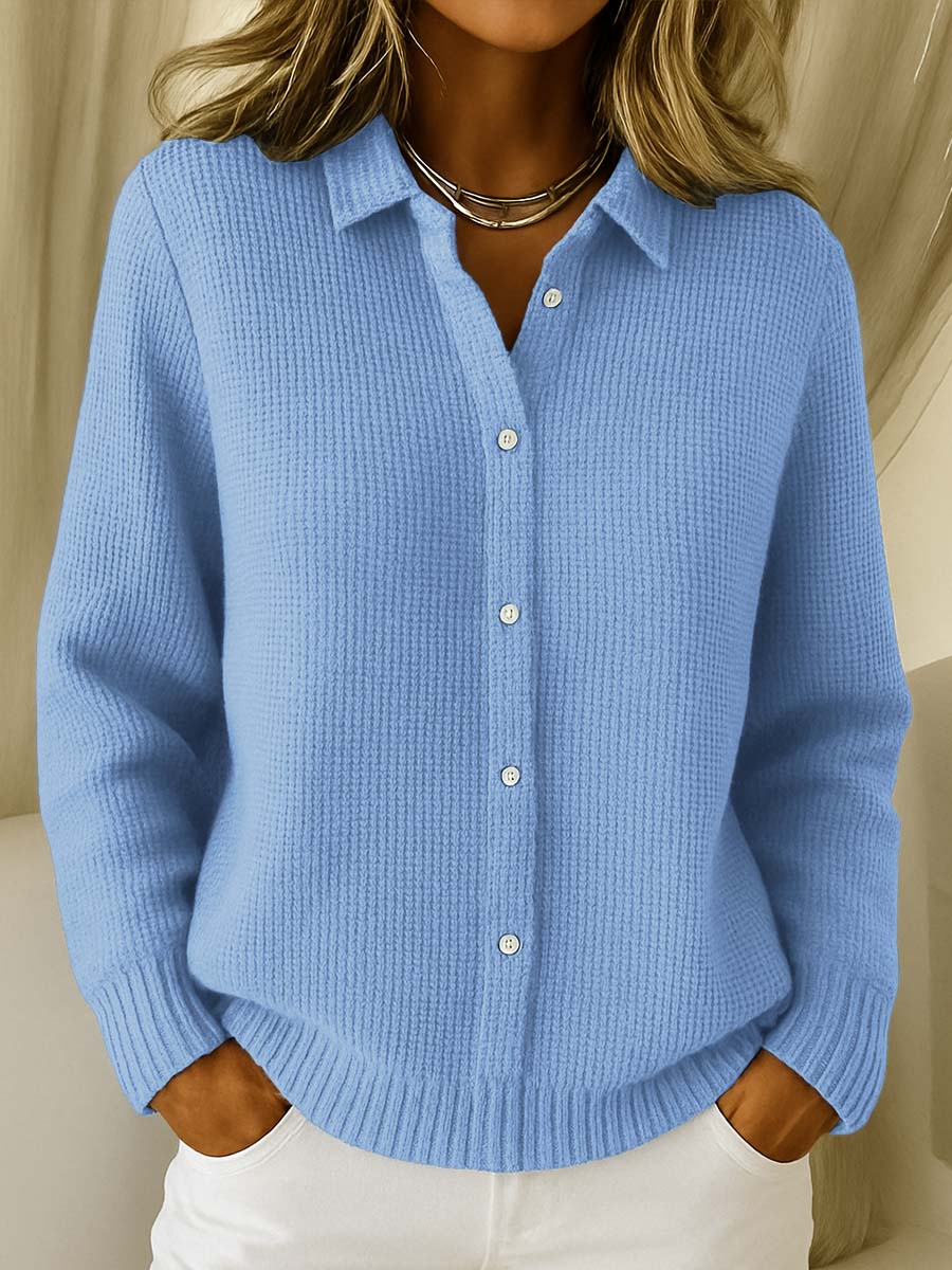 Klassisk strikket cardigan med knapper