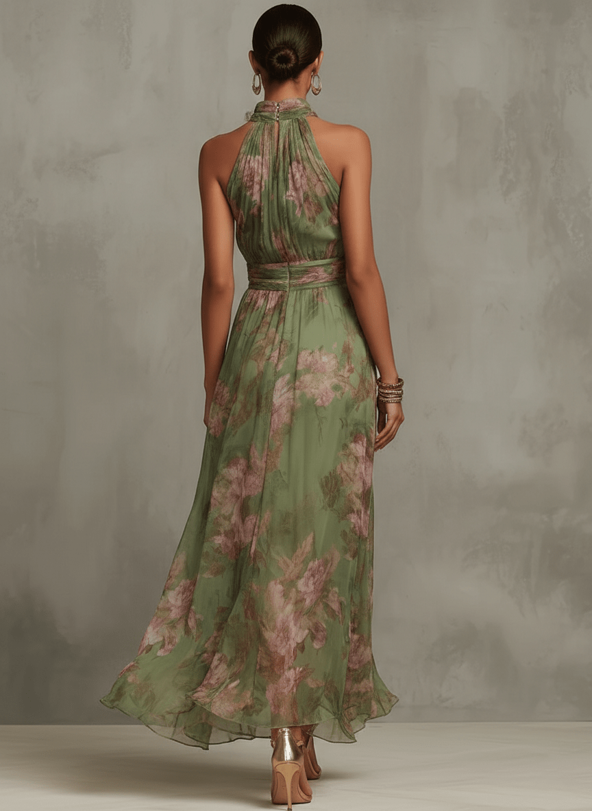 Evelien | Elegant maxikjole med blomsterprint