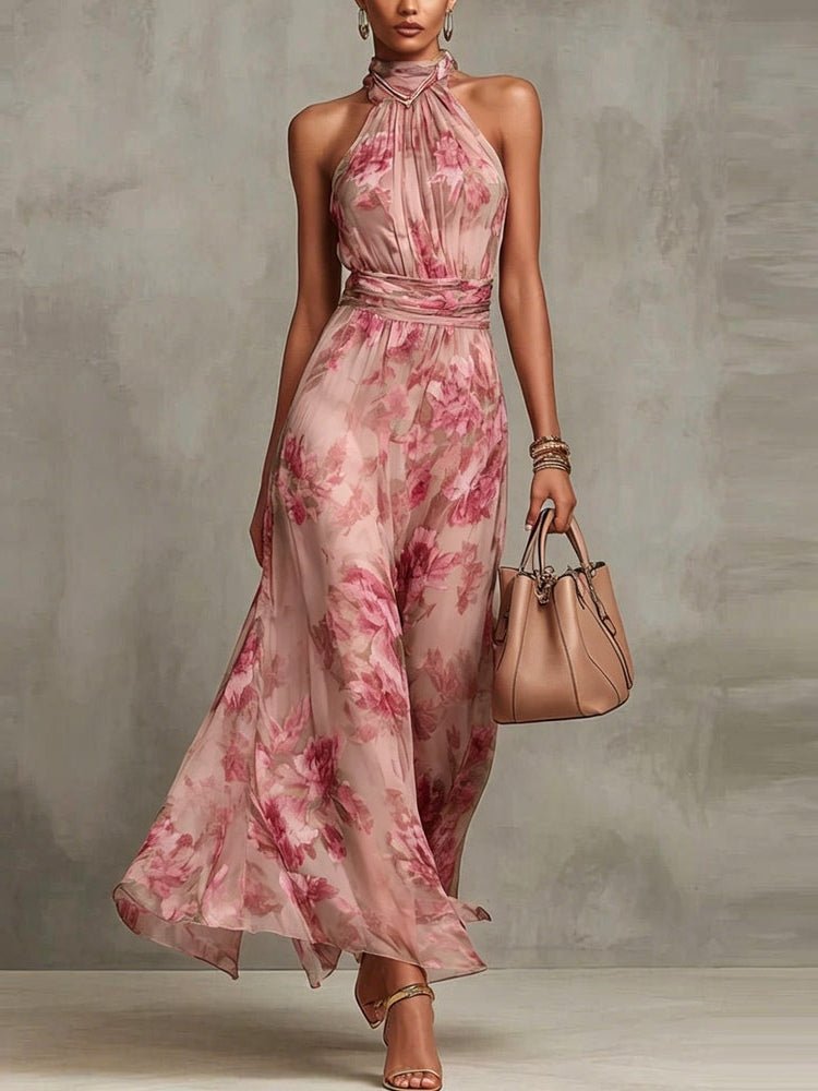 Evelien | Elegant maxikjole med blomsterprint