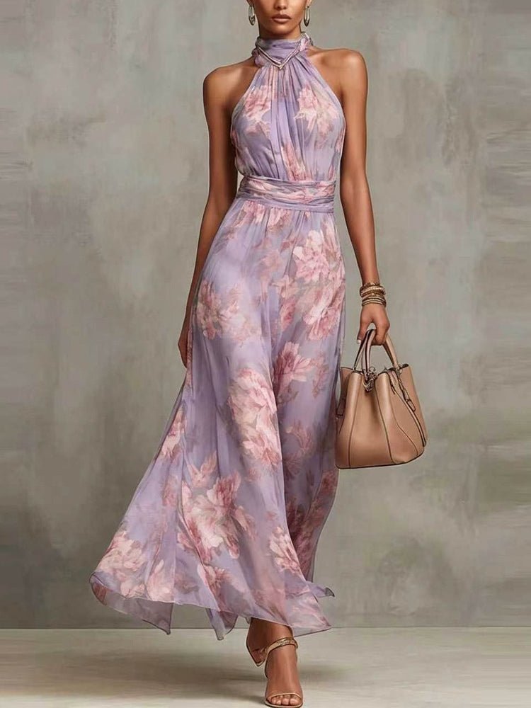 Evelien | Elegant maxikjole med blomsterprint