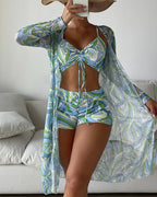Lotte | 3-delt bikinisæt med print