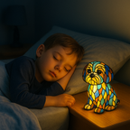 Lysende hund - Håndlavet lampe, der får hjerter til at stråle