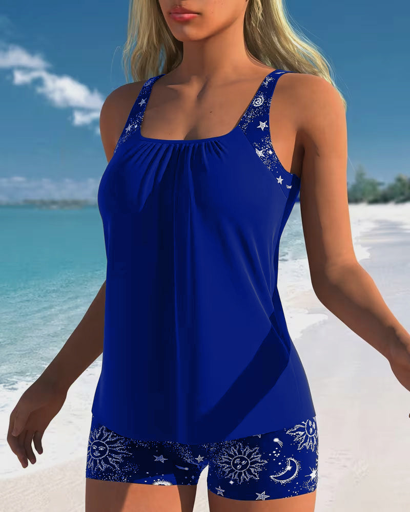 Tankini med solprint