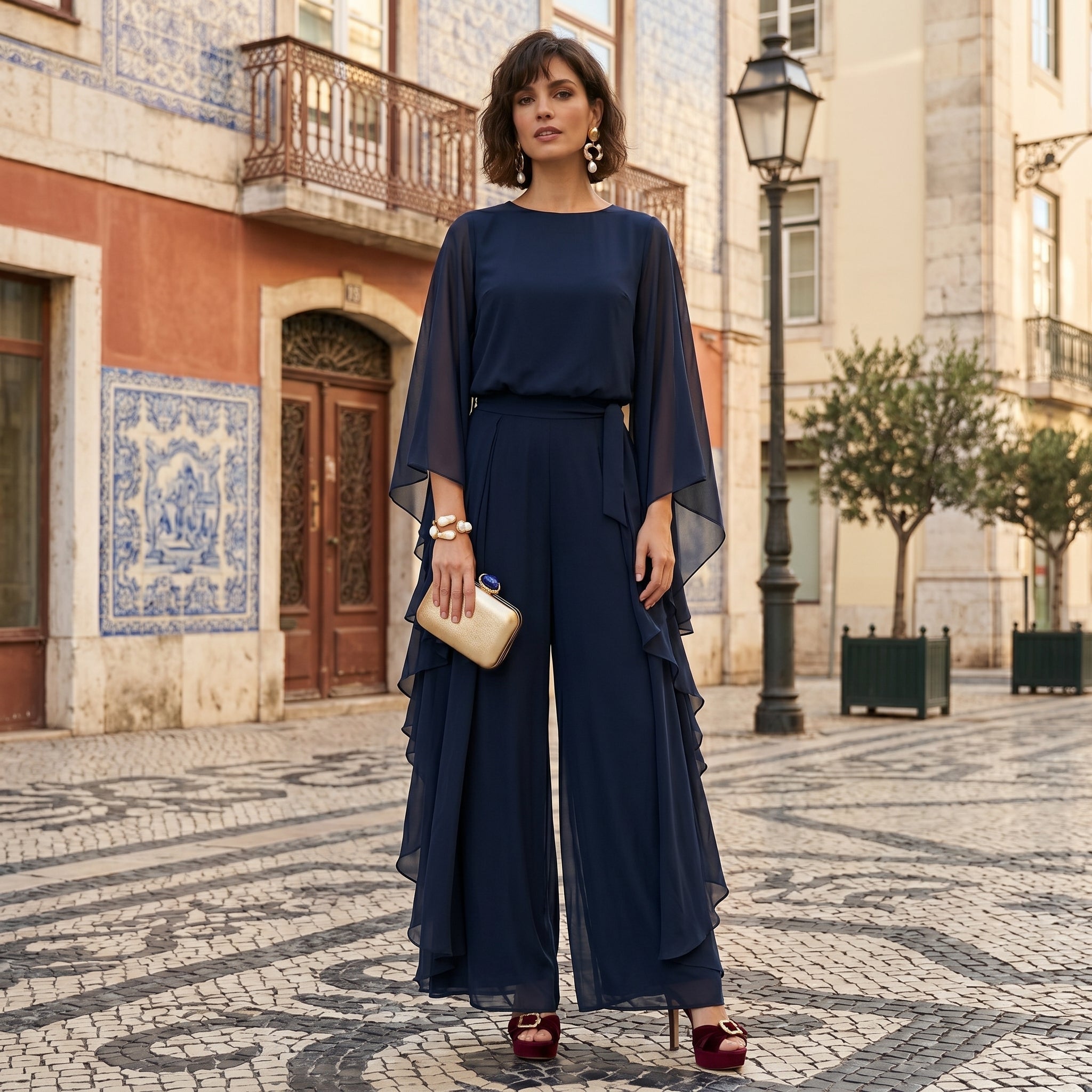 Inês - Festkostume med elegant kappe
