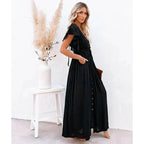 Feline™ Maxi Sort Ibiza-kjole