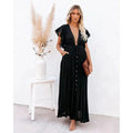 Feline™ Maxi Sort Ibiza-kjole
