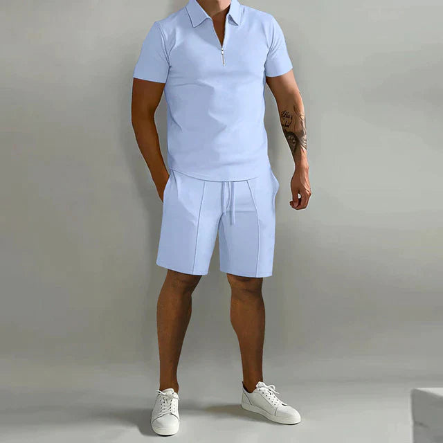 Giel | Poloshirt- og shortsæt til herrer