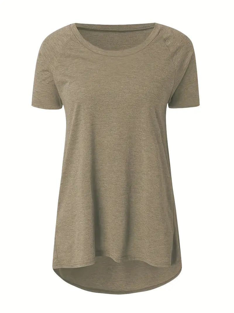 Laluna® | T-shirt med rund hals og korte ærmer