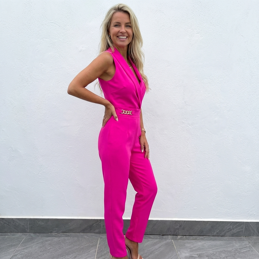 Femke | rygløs jumpsuit med V-udskæring