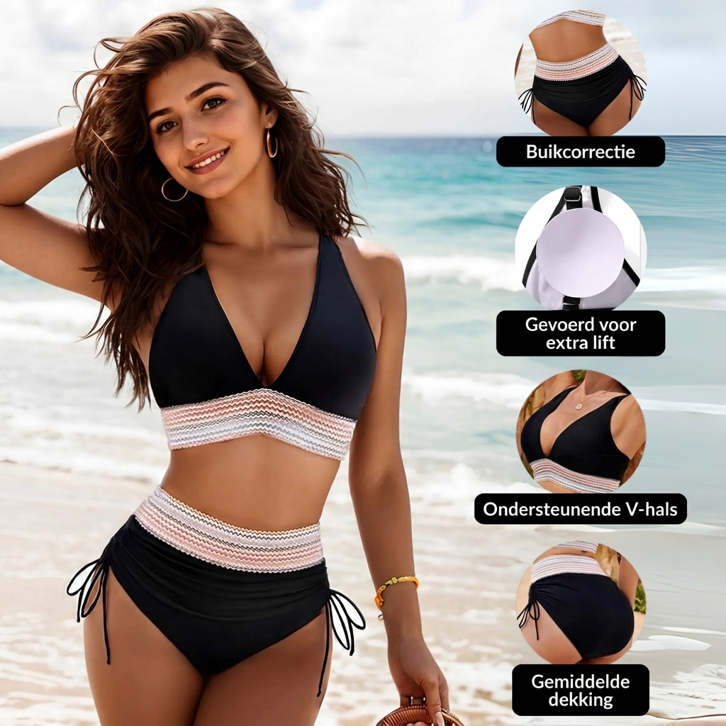 Iris - Højtaljet Bikinisæt Køb 1 Få 1 Gratis