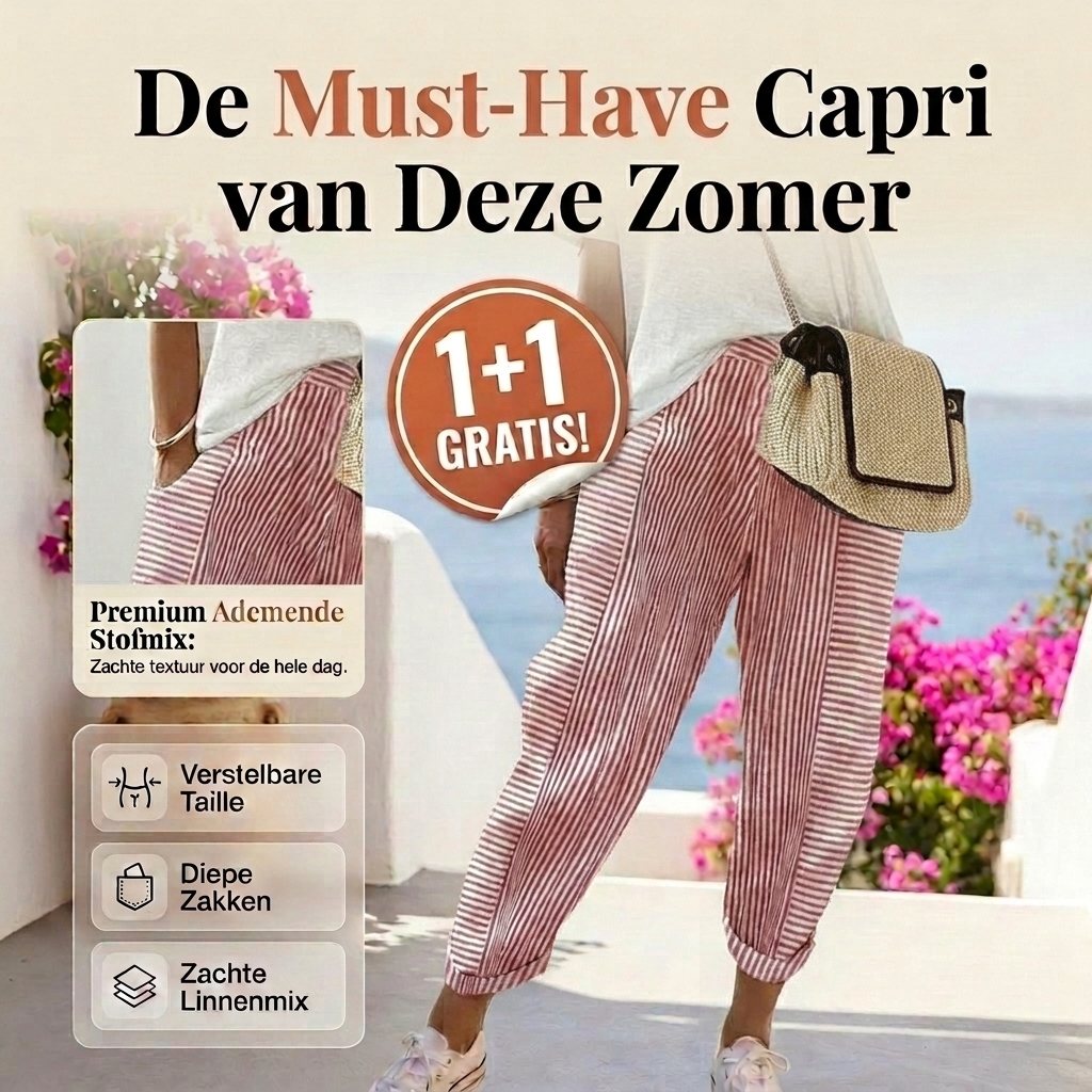 Laluna® | Stribede bomuldsbukser 1+1 Gratis