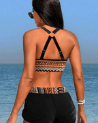 Højtaljede bikinier med geometrisk print