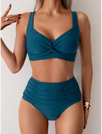 Fátima - Bikini i plisseret stof
