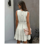 Jill™ - Smart Kort Ibiza Kjole Hvid