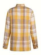 Jolanda | Elegant ternet sommerbluse med lange ærmer