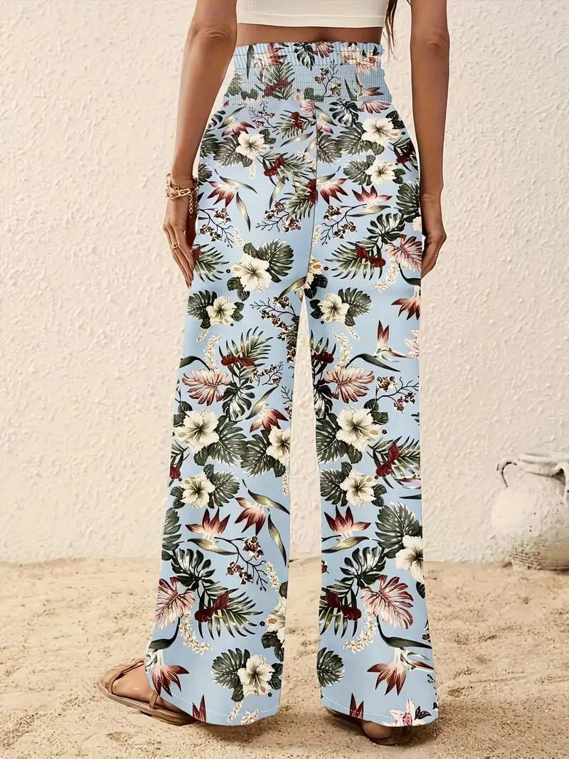 Léonie™ | Luftige sommerbukser til damer med unikt blomsterprint