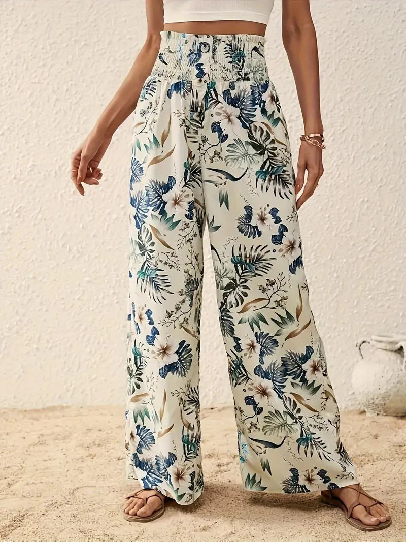Léonie™ | Luftige sommerbukser til damer med unikt blomsterprint