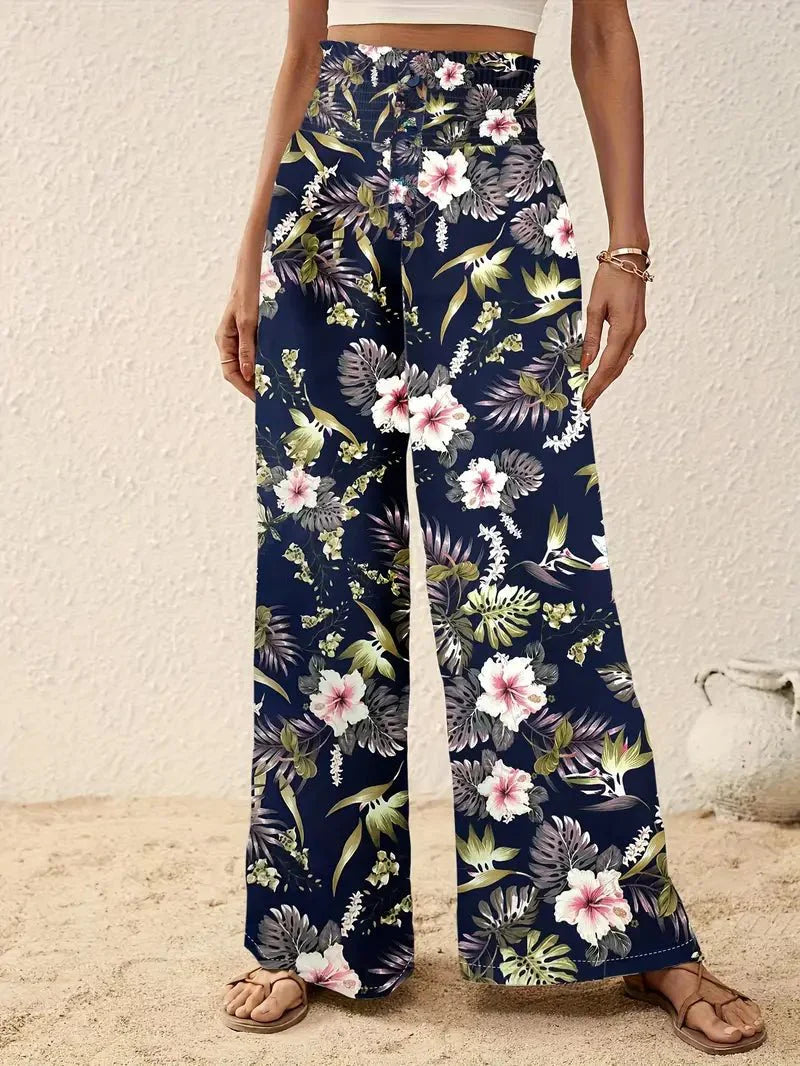 Léonie™ | Luftige sommerbukser til damer med unikt blomsterprint