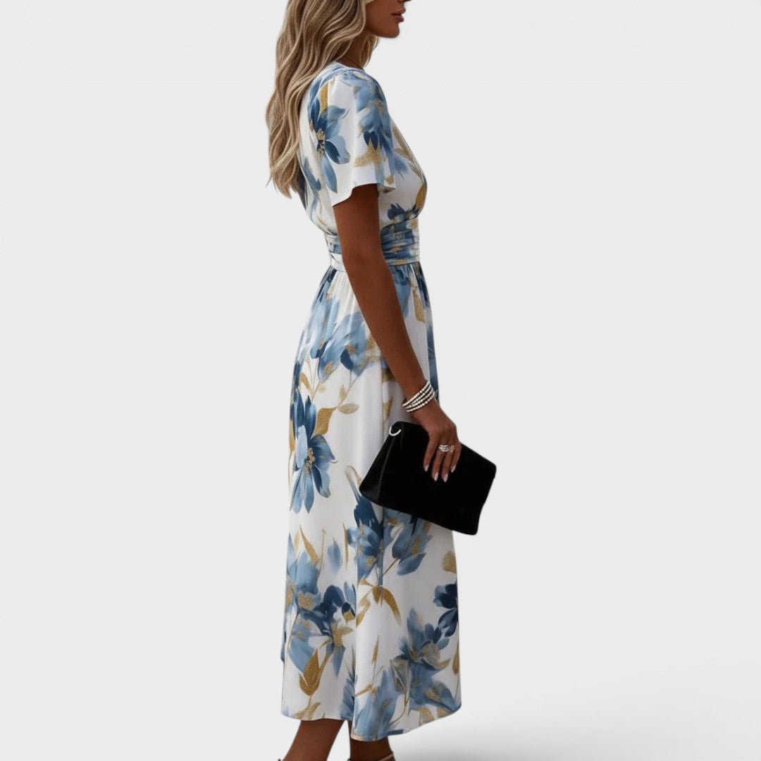 Lisa™ | Moderne midikjole med blomstermønster