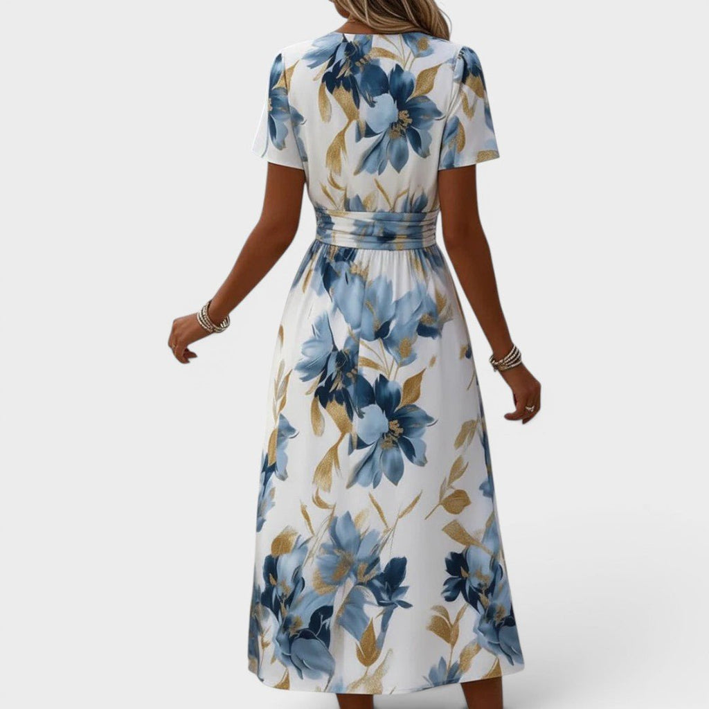 Lisa™ | Moderne midikjole med blomstermønster