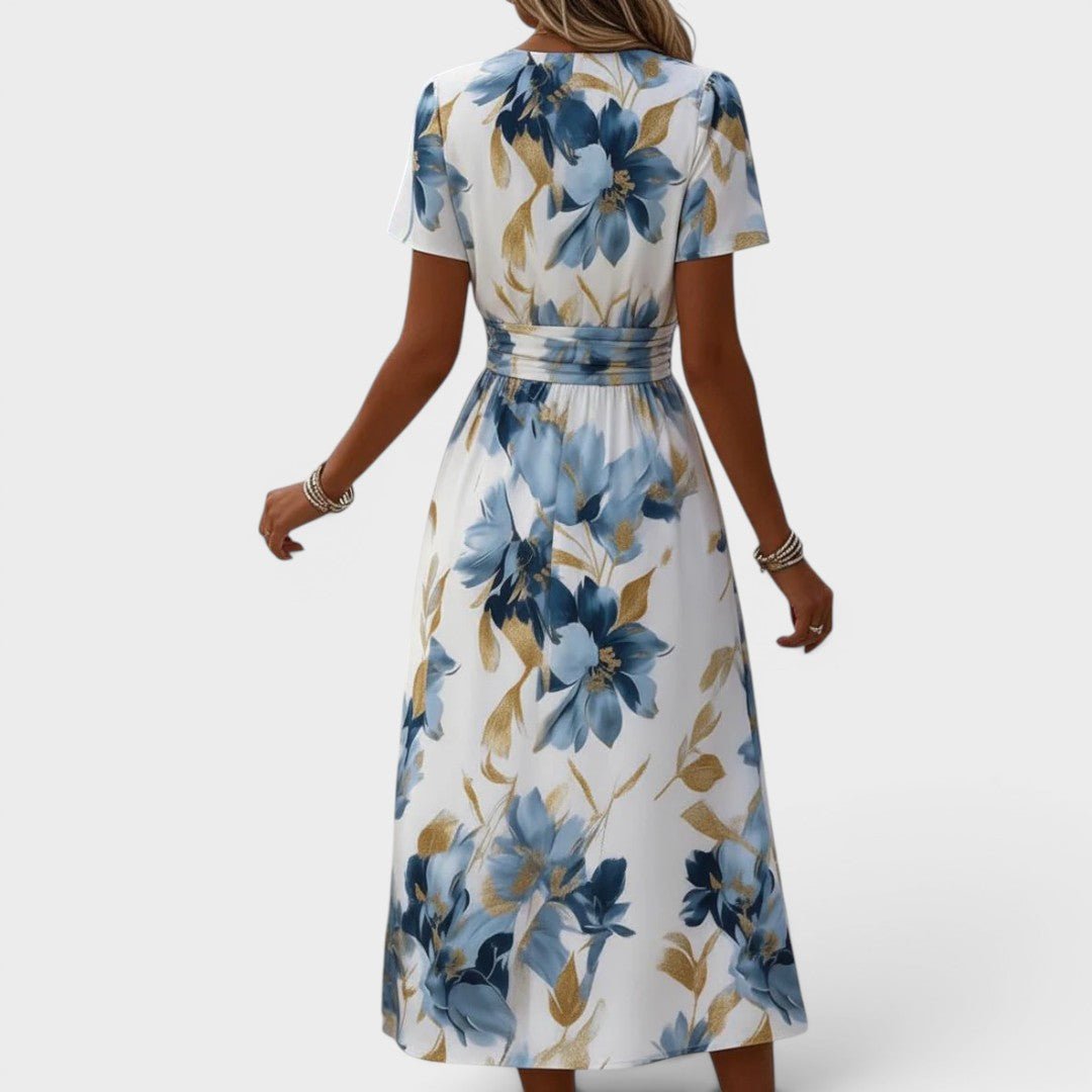 Lisa™ | Moderne midikjole med blomstermønster