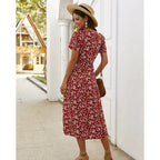Lola™ Blomstret Ibiza Midi Kjole