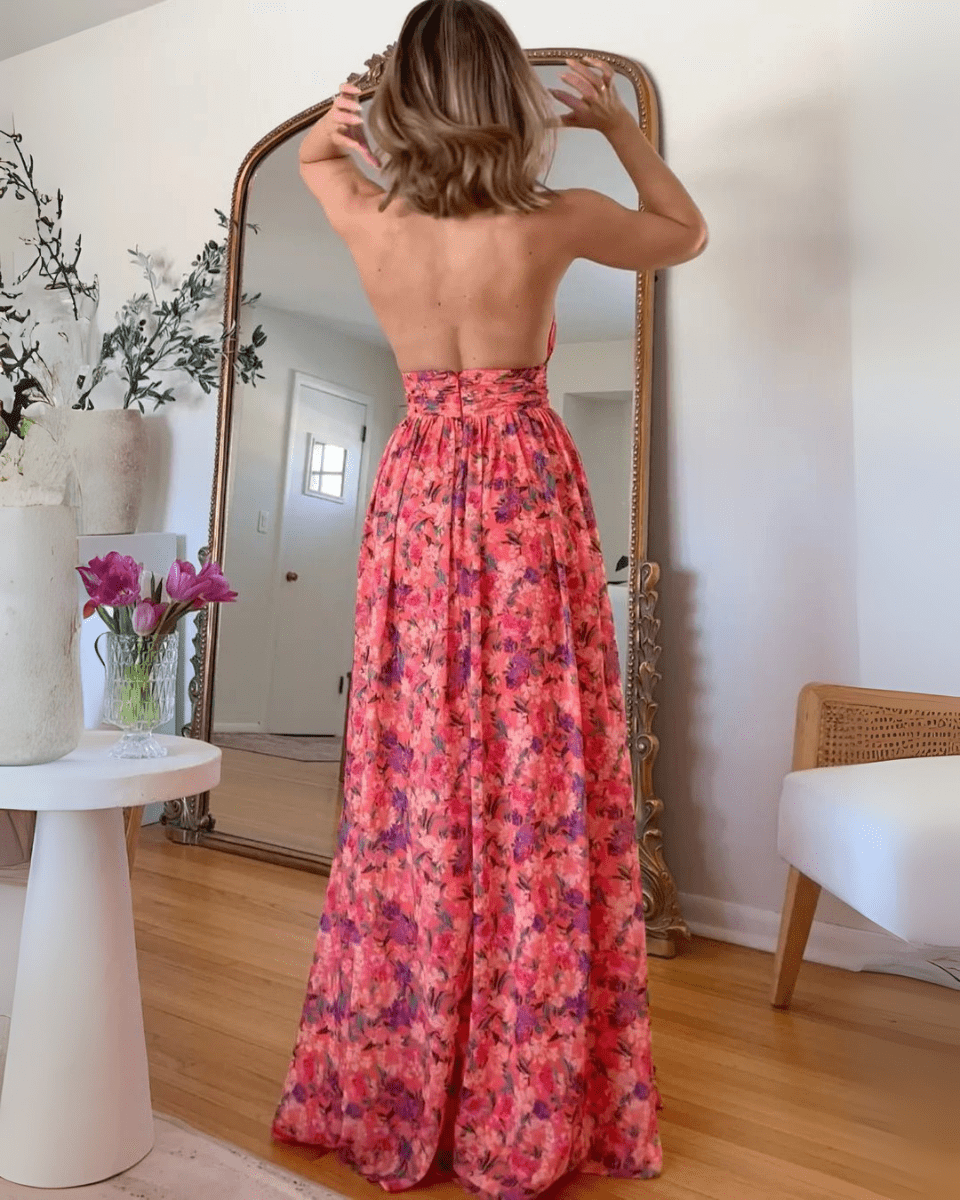 Luna™ | Maxikjole med blomsterprint