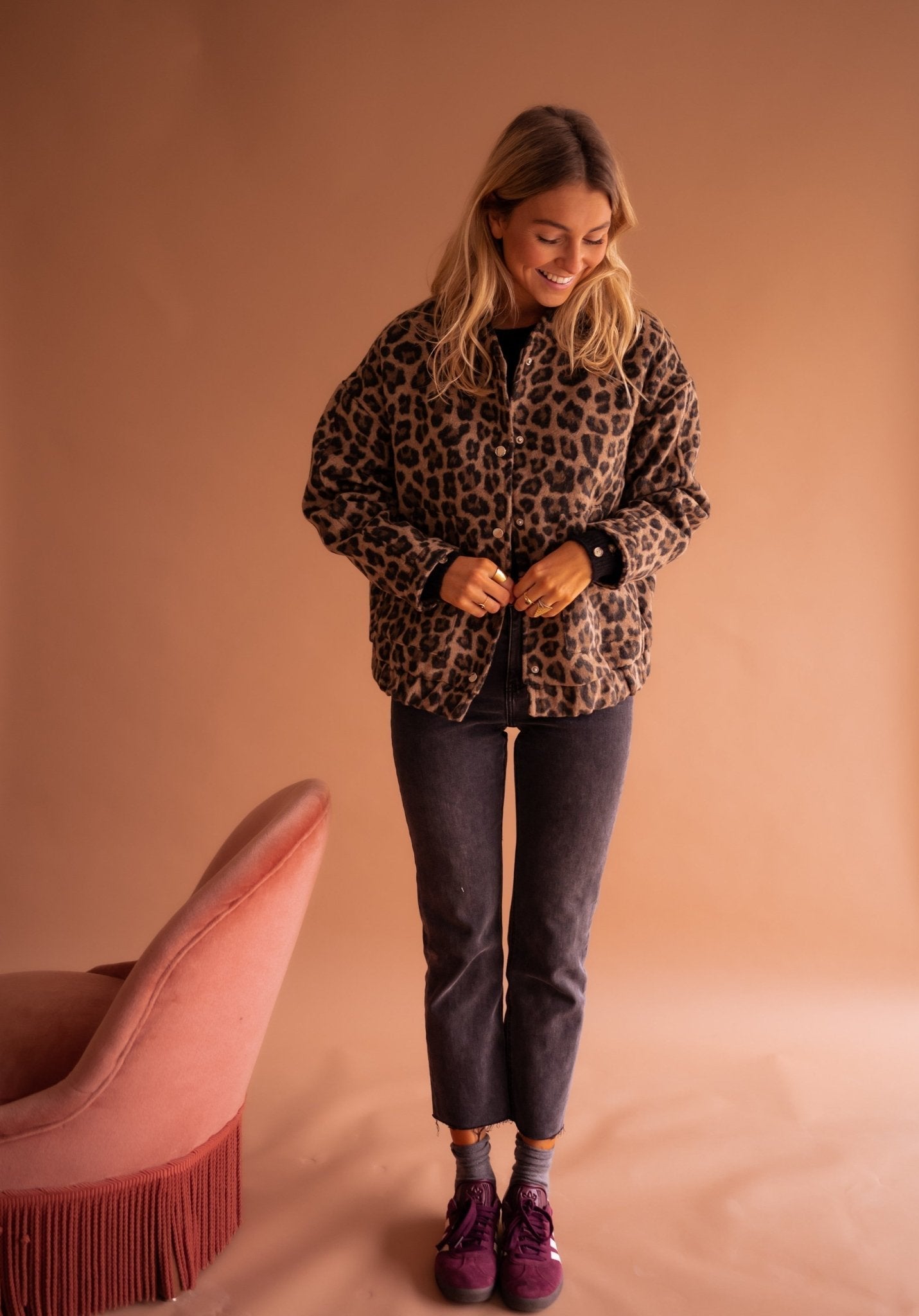 Laluna® | Trendy jakke med leopardprint