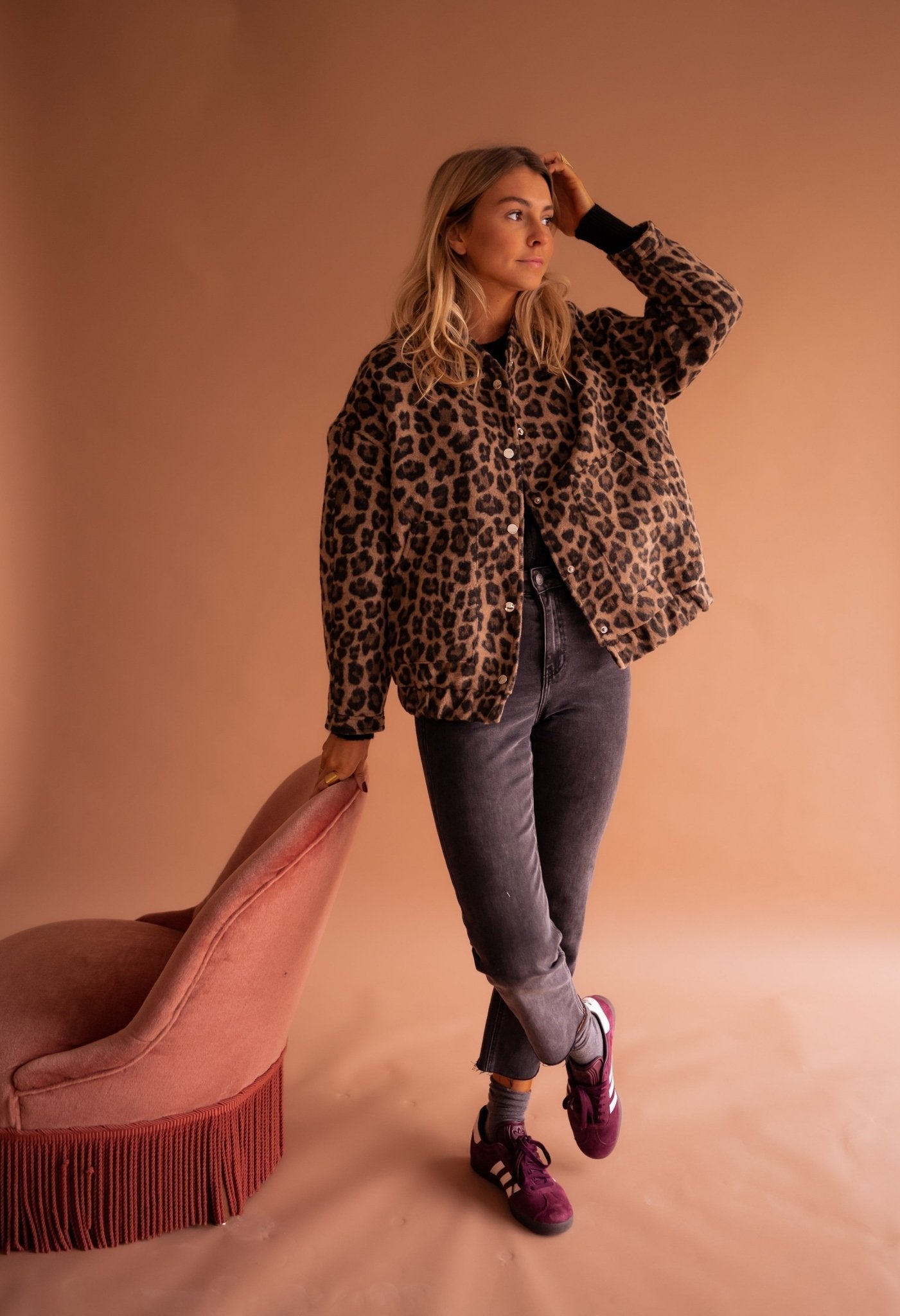 Laluna® | Trendy jakke med leopardprint