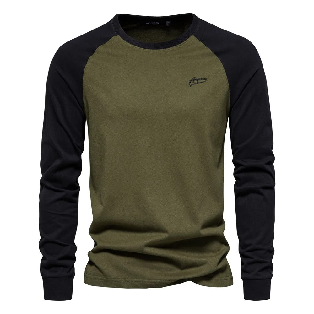 Herre-T-shirt med lange ærmer