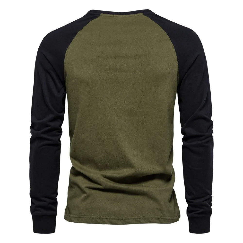 Herre-T-shirt med lange ærmer