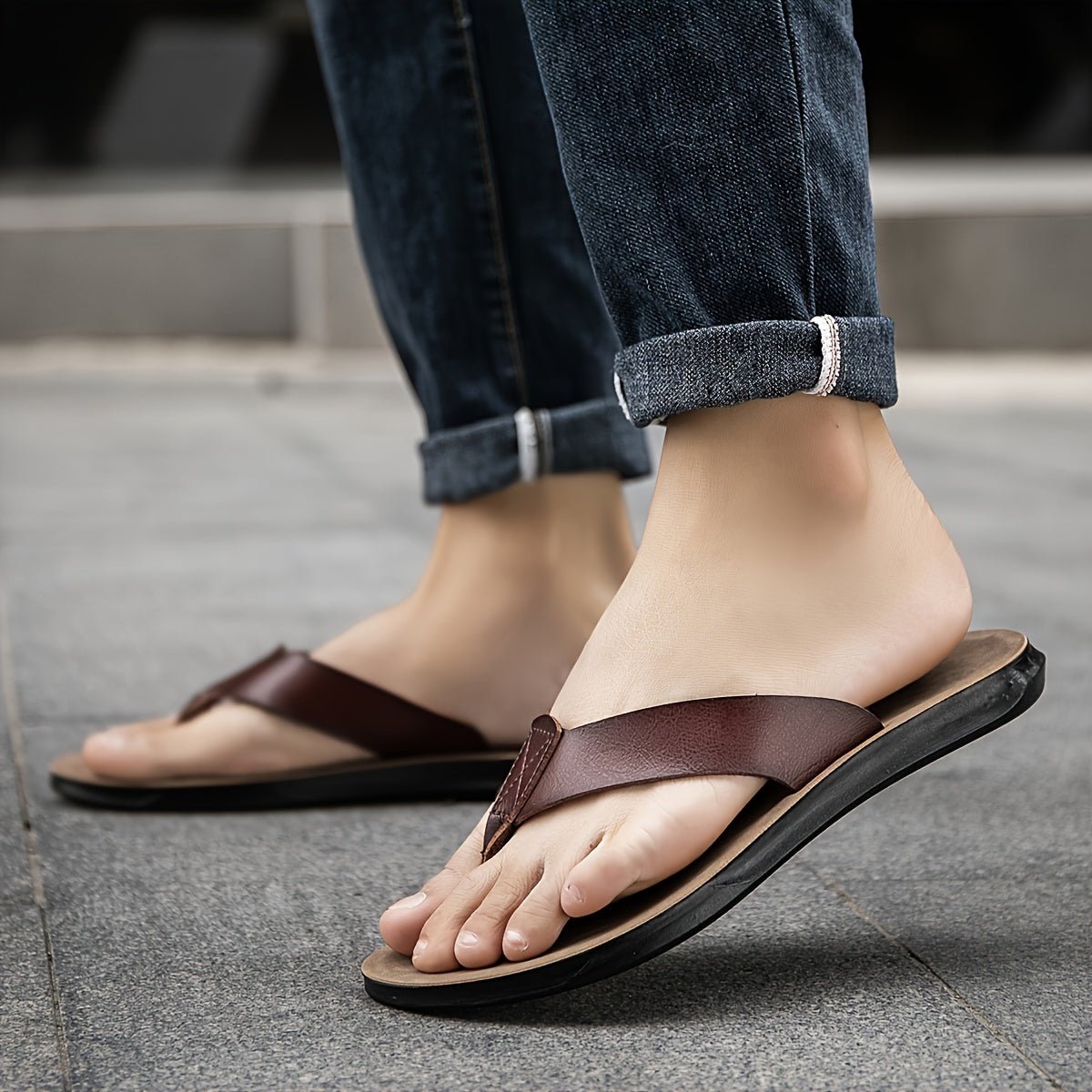 Marcel Klassiske Herreslippers med PU-sål