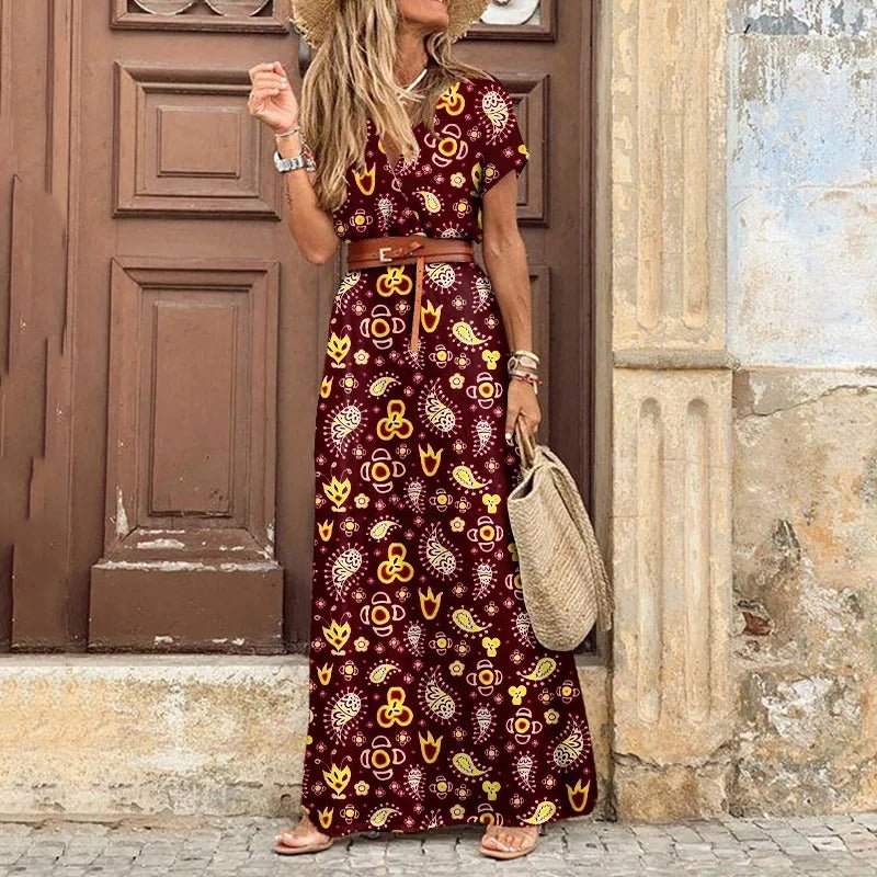 Marith™ - Maxi Ibiza Kjole - Inkl. bælte