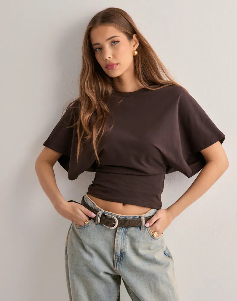 LALUNA® | ICON-T-SHIRT MED BREDE ÆRMER