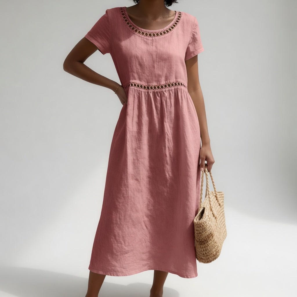 Maria | Elegant sommerkjole i hør og bomuld