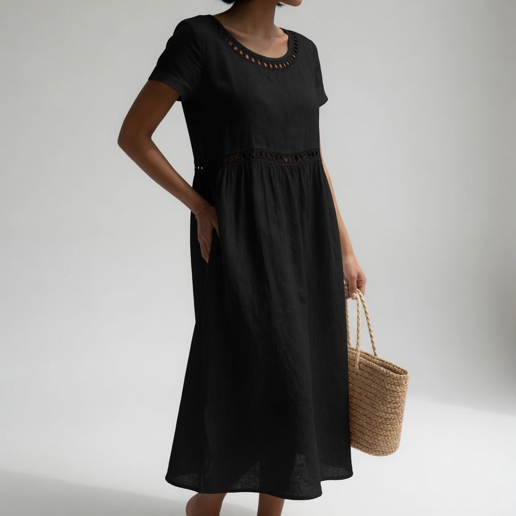 Maria | Elegant sommerkjole i hør og bomuld