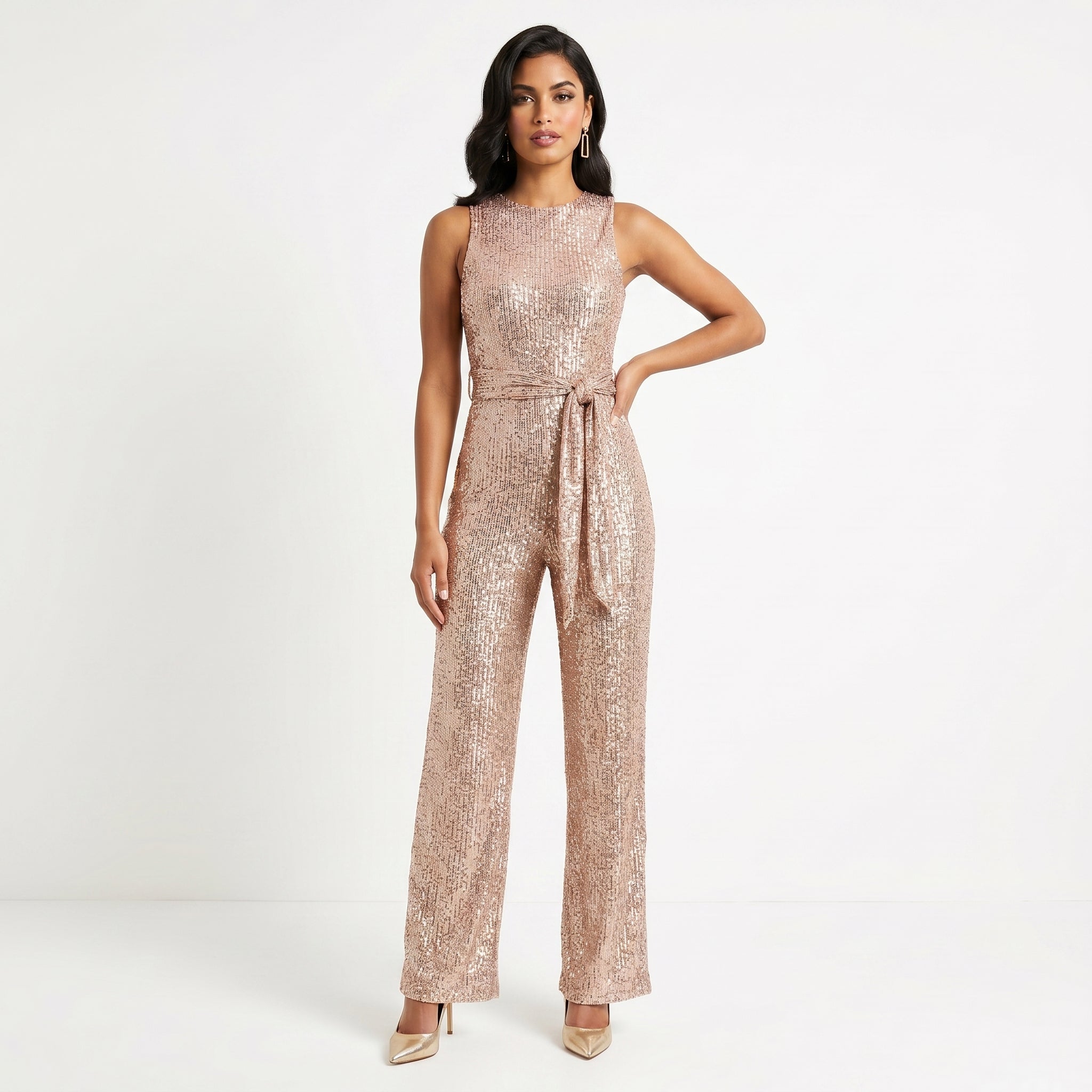 Madalena - Skinnende jumpsuit til fester: Glamour og uforglemmelig glans