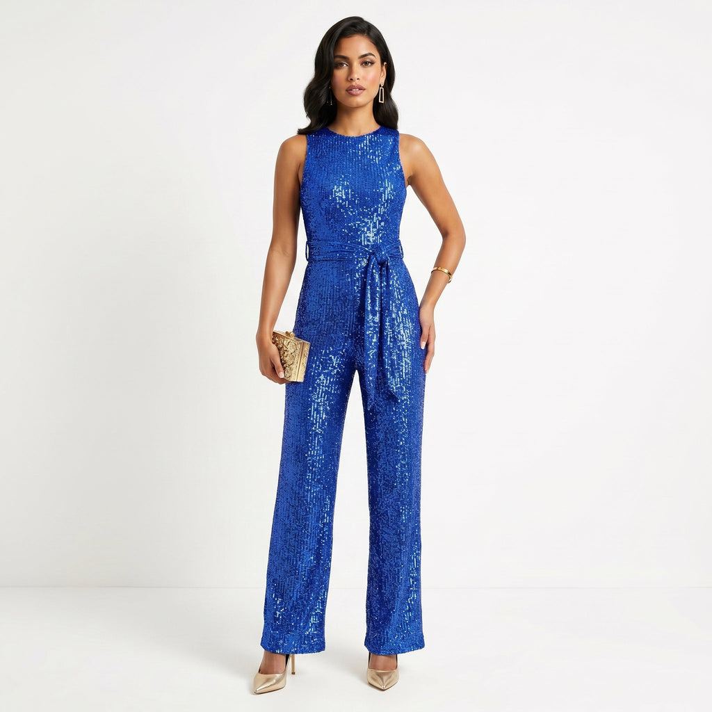 Madalena - Skinnende jumpsuit til fester: Glamour og uforglemmelig glans