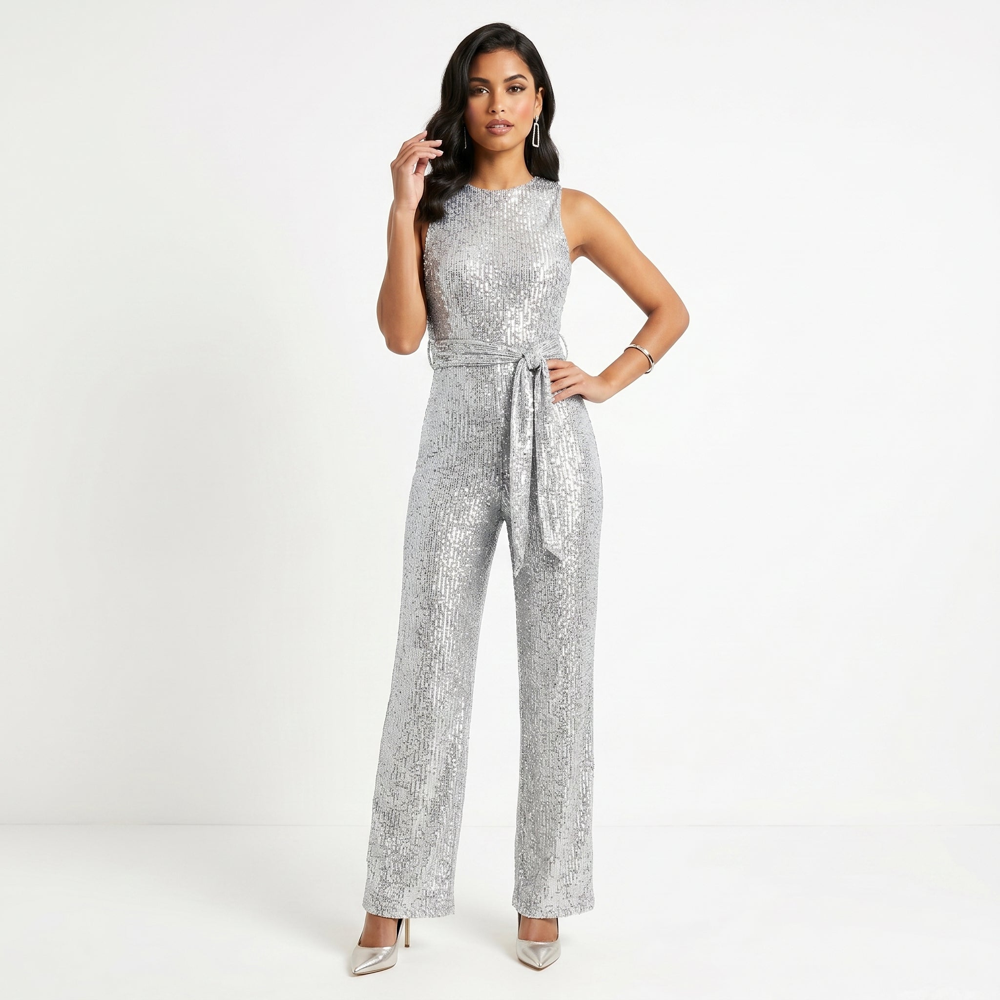 Madalena - Skinnende jumpsuit til fester: Glamour og uforglemmelig glans