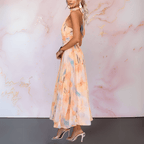 Naomi™ | Elegant taljekjole med akvarelprint