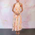 Naomi™ | Elegant taljekjole med akvarelprint