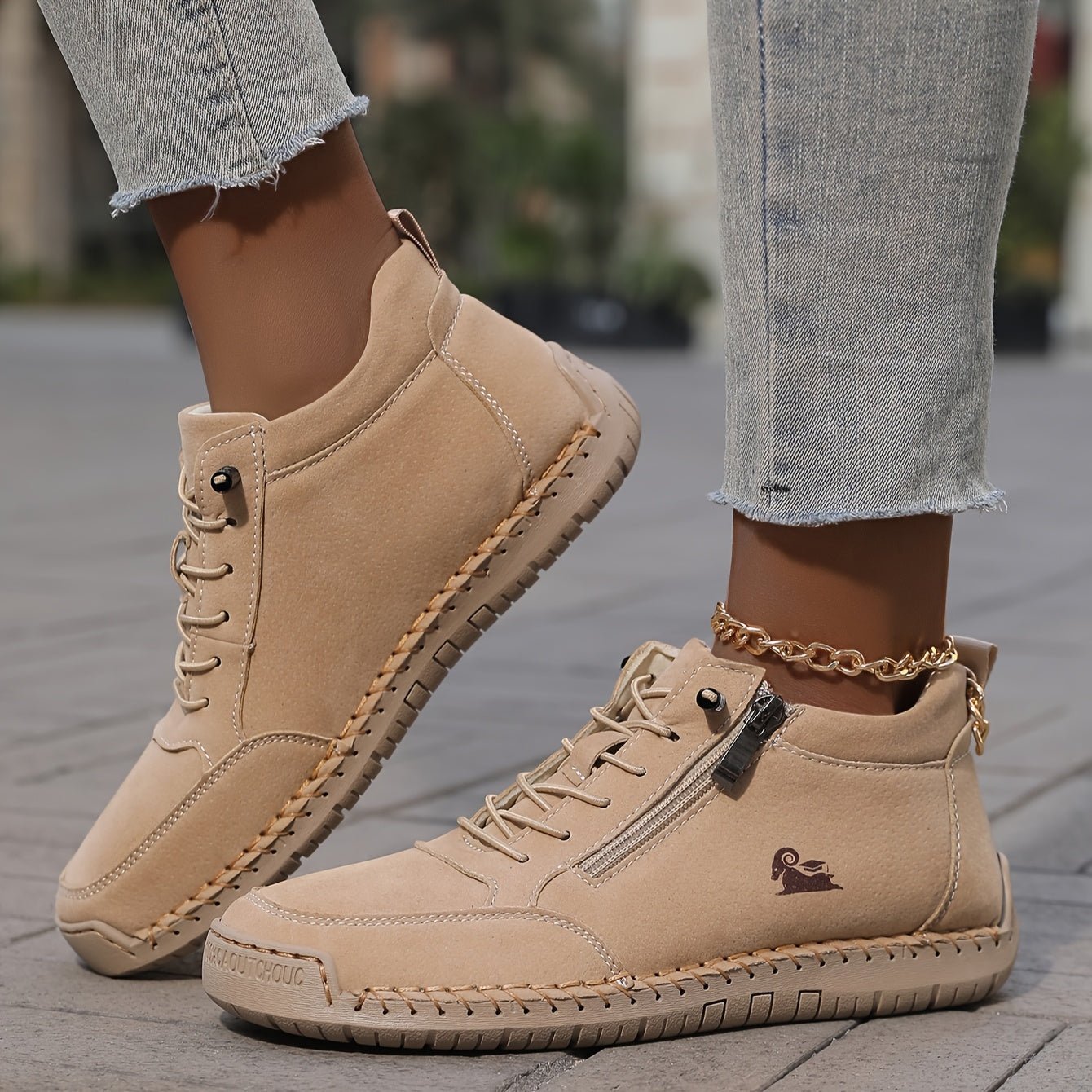 Olivia | Ortopædiske damesneakers med lynlås