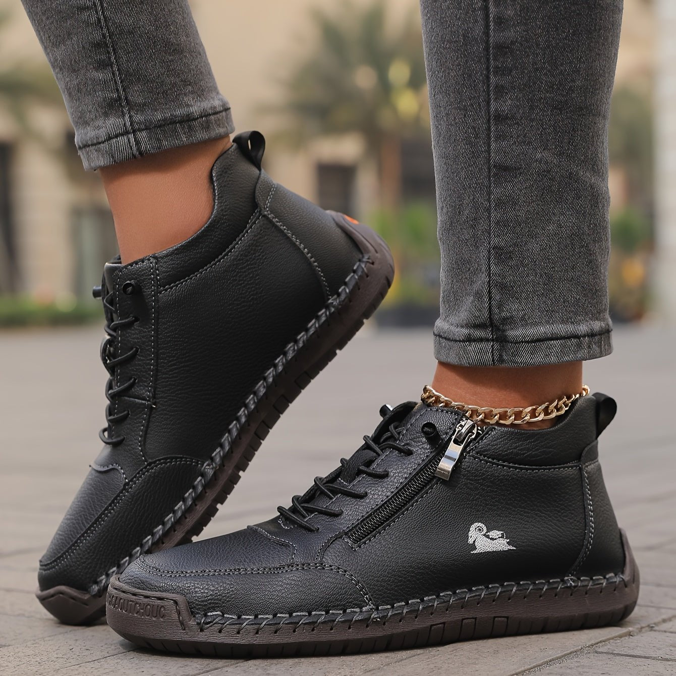 Olivia | Ortopædiske damesneakers med lynlås