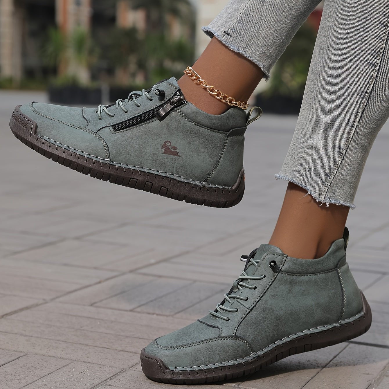 Olivia | Ortopædiske damesneakers med lynlås