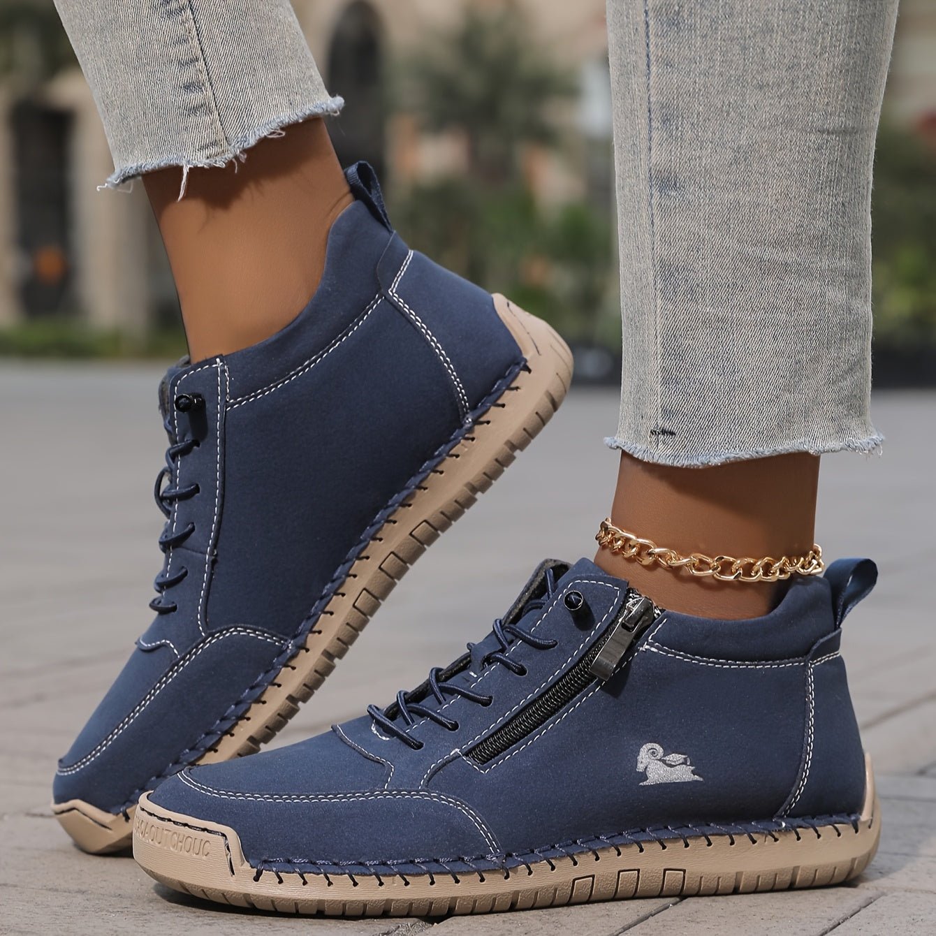 Olivia | Ortopædiske damesneakers med lynlås
