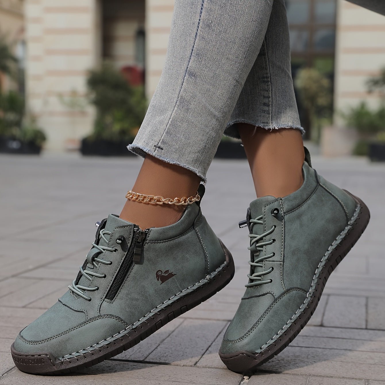 Olivia | Ortopædiske damesneakers med lynlås